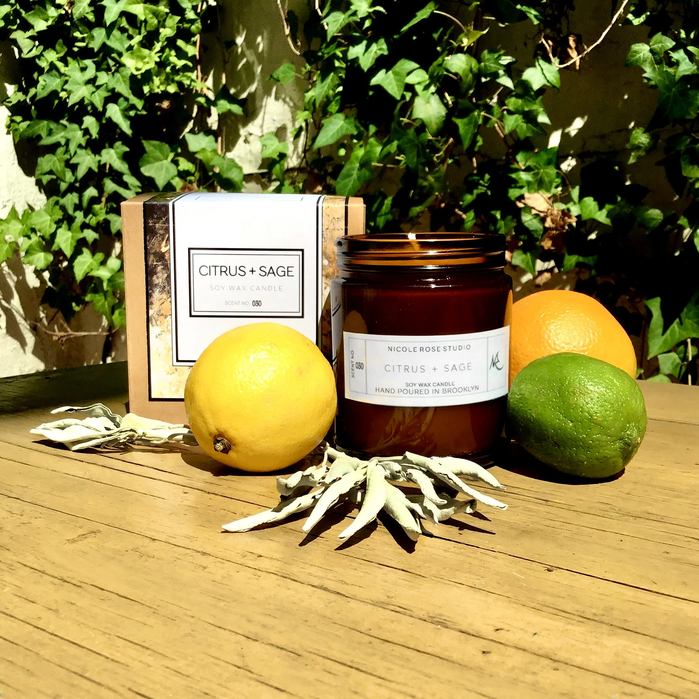Nicole Rose Studio Hand poured soy wax candles made in Brooklyn